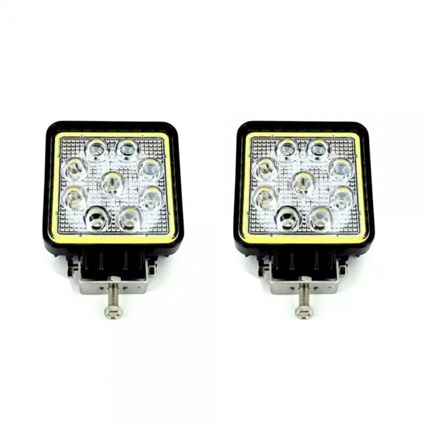 Set 2 proiectoare auto cu lupa si  Angel Eyes 27W, 4,7cm