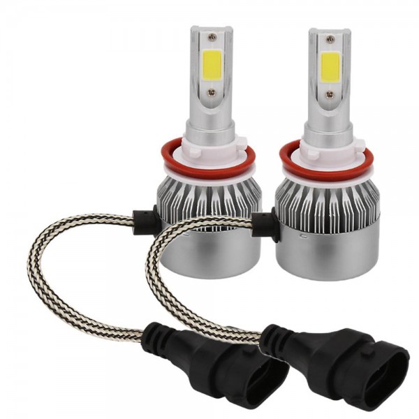 Set 2 becuri auto C6 9006, 6000K, 96W/set, 3600lm, IP68, 60LED