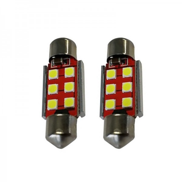 Set 2 x Becuri auto LED SMD, Canbus 5W, 6500k, 6LED