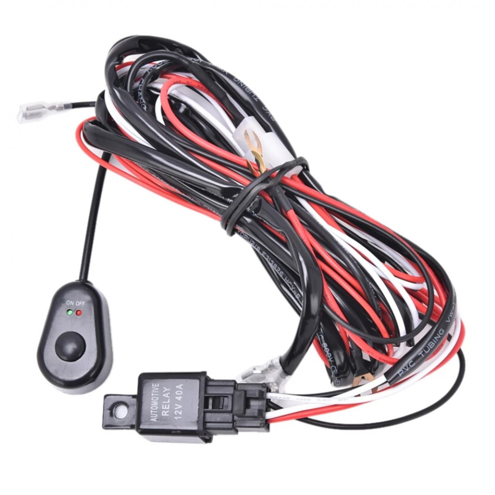 Cablu alimentare proiector auto, intrerupator si releu, 12V