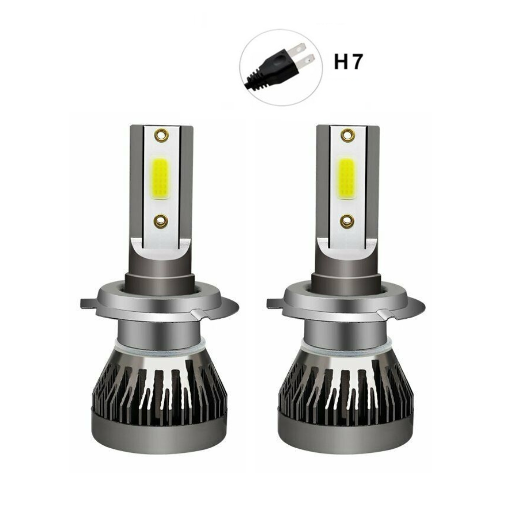 Set 2 becuri auto H7, 100W, 6000K, 11000 lumeni