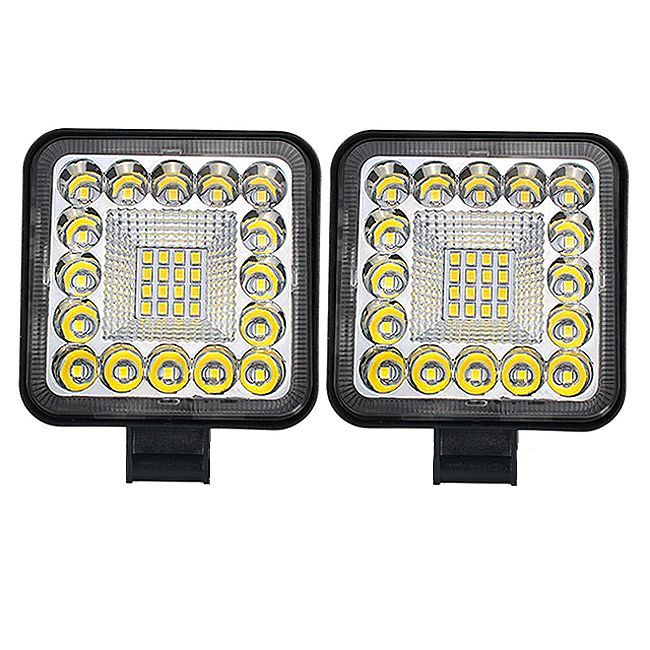 Set 2 proiectoare patrate LED ZD561, SUV, tractor, 12/24V, 32LED