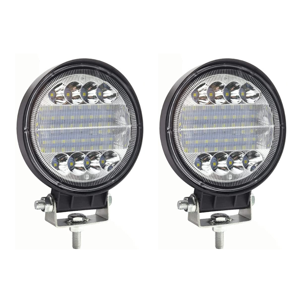 Set 2 x Proiectoare auto rotunde LED 126W/proiector, 11cm, 12/24V