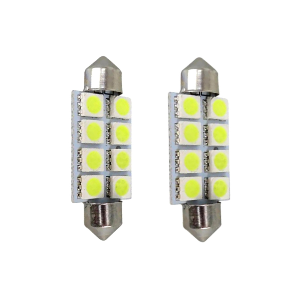 Set 2 x Becuri auto 8LED SMD, Canbus, 10W/set, 6000K 