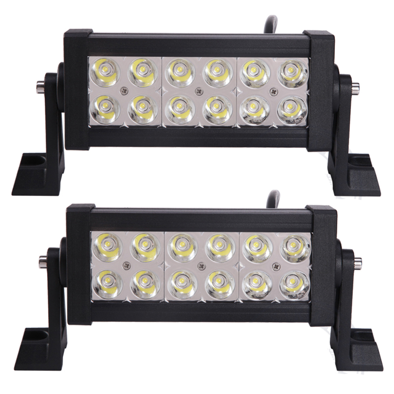 Set 2 proiectoare auto LED cu suport, 12 SMD, 72W/set