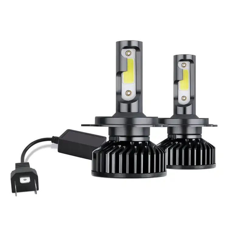 Set 2 Becuri auto H4, LED COB S, 2 faze, 100W/set, canbus, 6000K