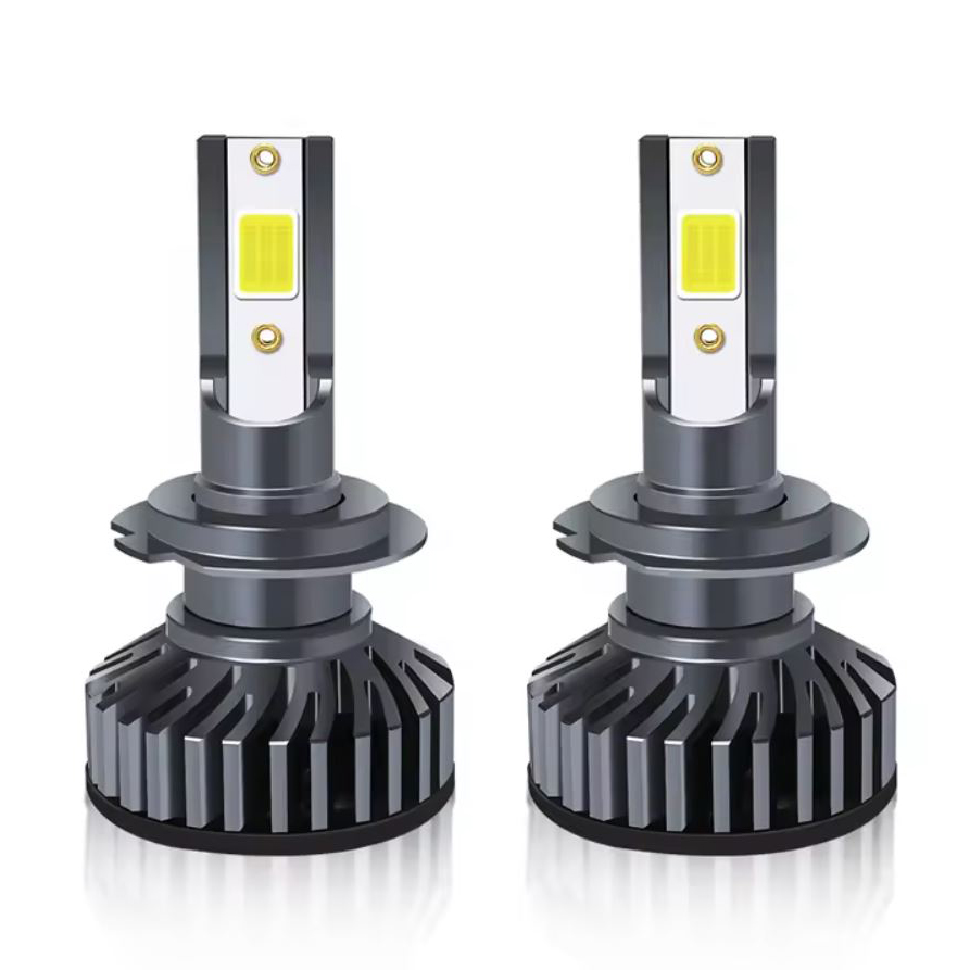 Set 2 becuri auto H7, 100W, 1800LM, LED COB