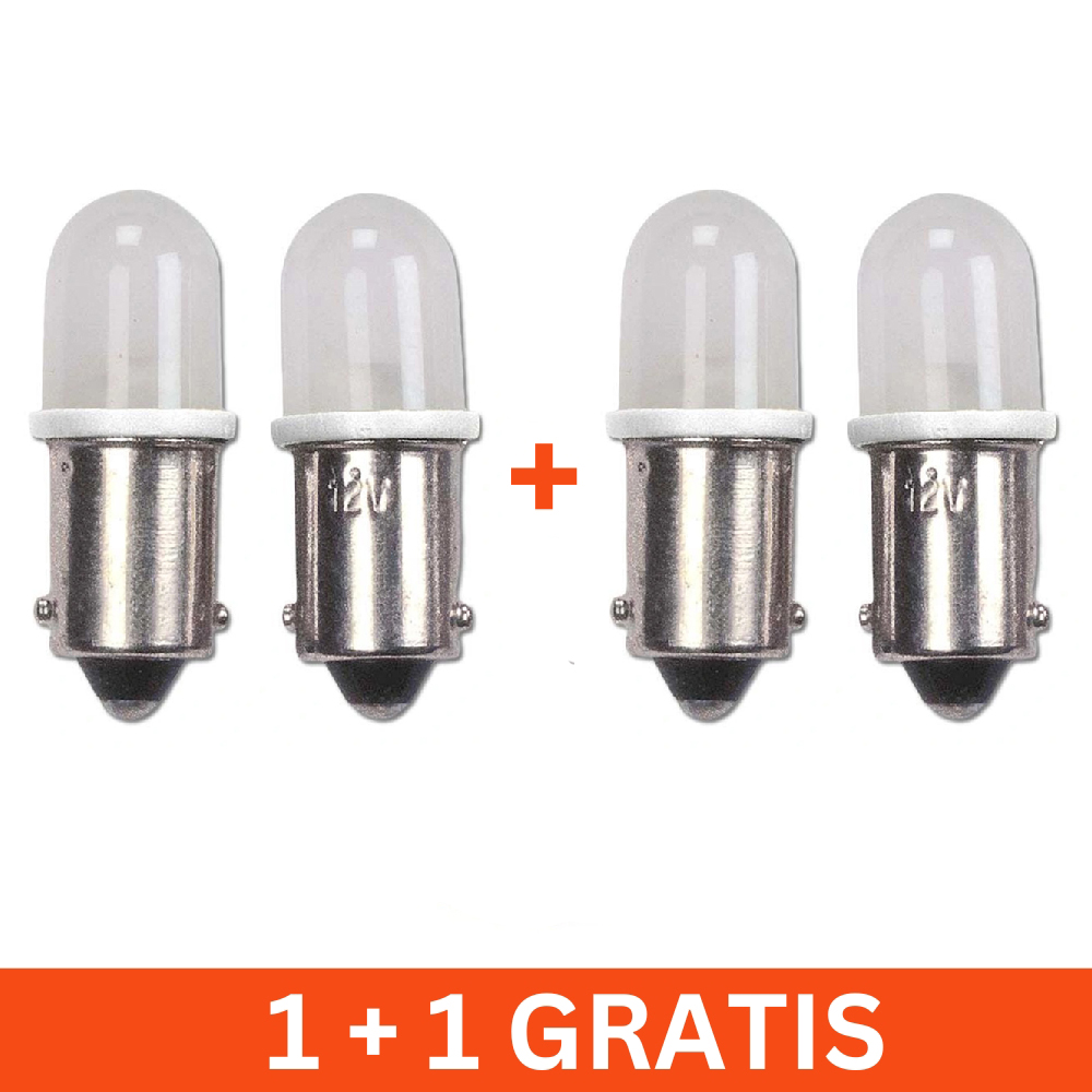 Set 2 Becuri auto LED, BA9S, Canbus, 10W/set, 1+1 gratis