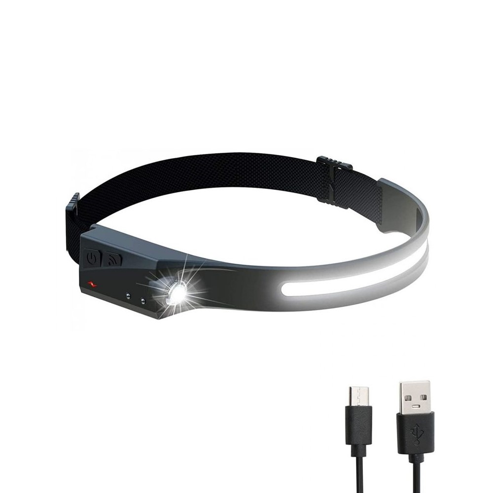 Lanterna cap LED, 5 moduri de iluminare, acumulator, 350lm