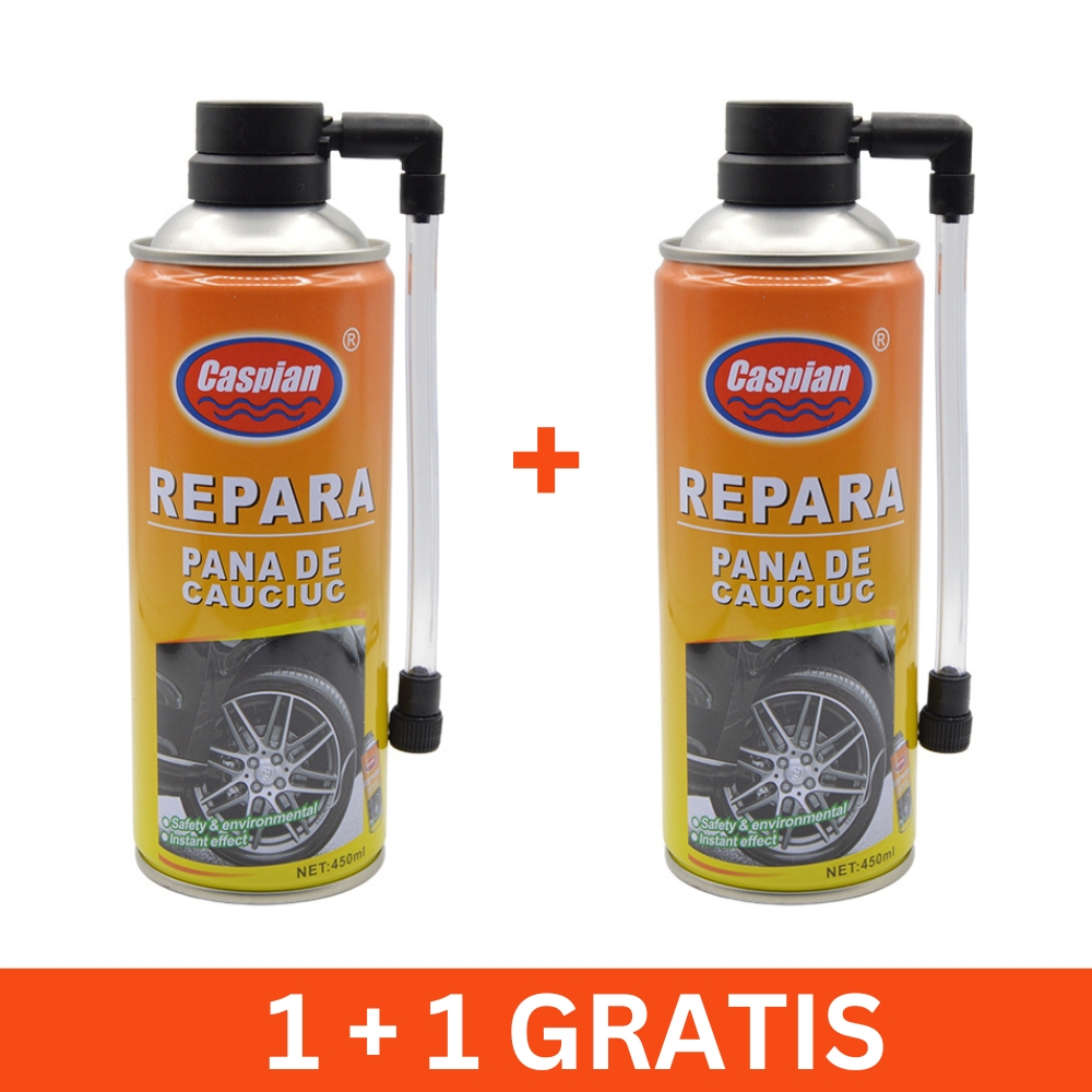 Spray reparatii anvelope, Caspian, 450ml, 1+1 gratis