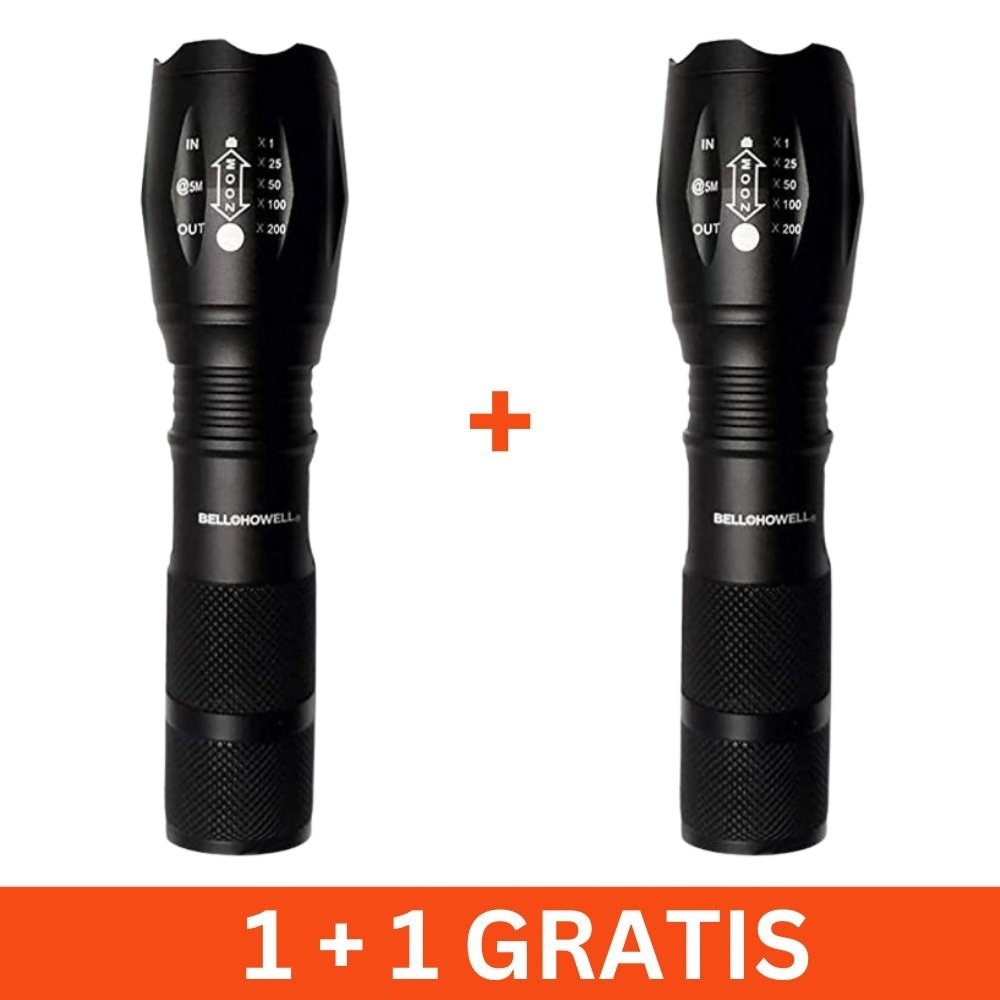 Lanterna LED X22, 550 lumeni, 5 moduri luminare, 1+1 gratis