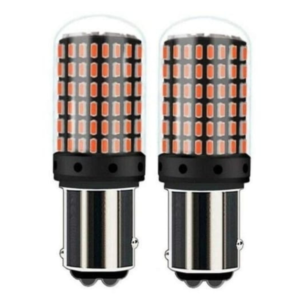 Set 2 becuri auto 1157 BAY15D, 2 faze, lumina rosie, P21/5W, 12V