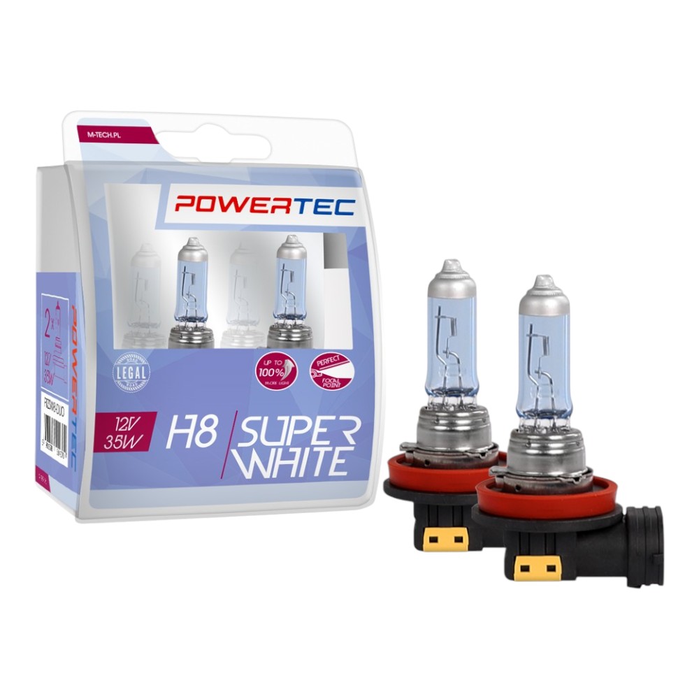 Set 2 becuri auto halogen H8, 70W/set, 12V,  4200K