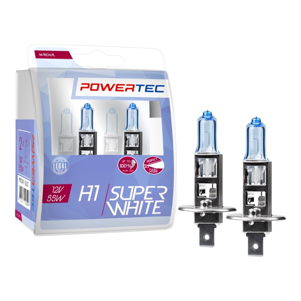 Set 2 becuri auto halogen H1, 110W/set, 12V, 4200K