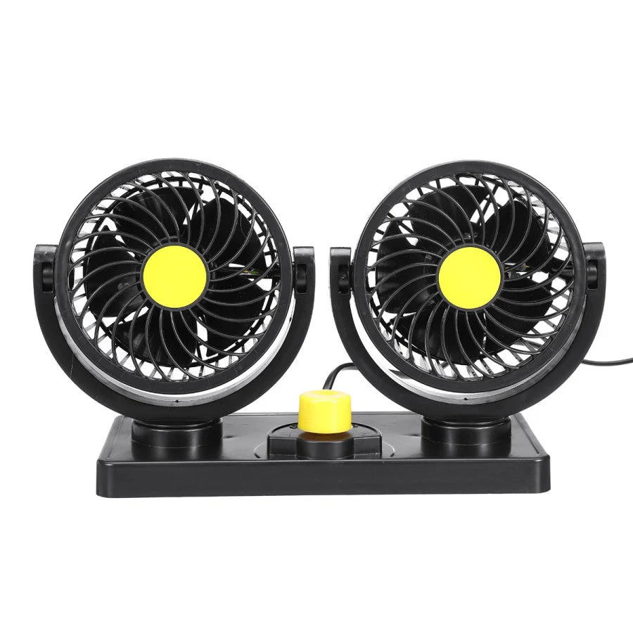 Ventilator Auto Dublu, 15W, 2 Trepte, 360 grade, racire instanta