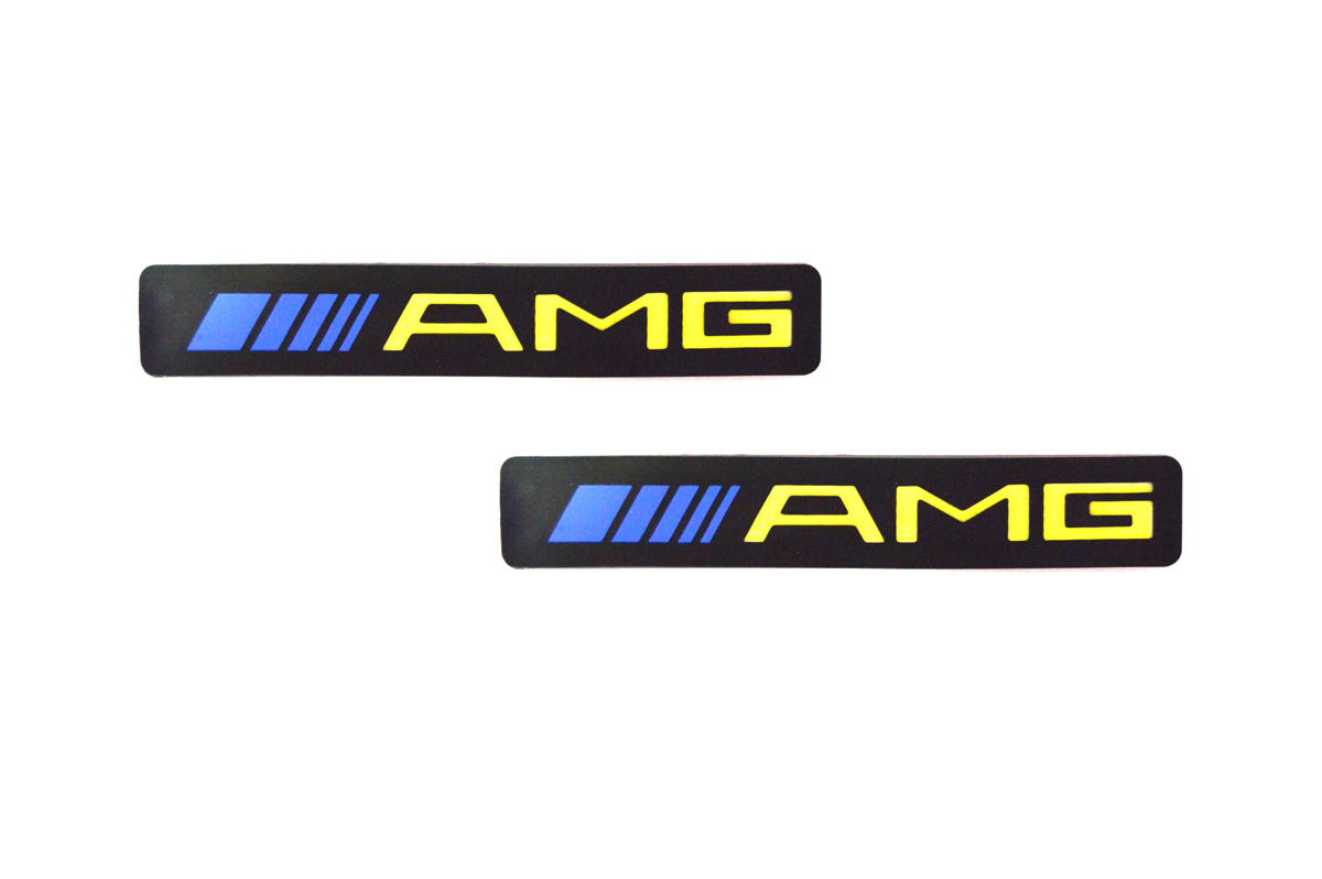 Set 2 x Ornament prag auto cu iluminare LED  Mercedes Benz AMG